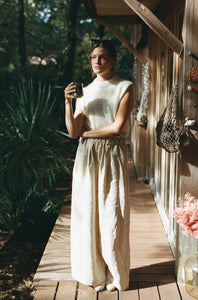 Siësta Paris Pantalon beige en lin